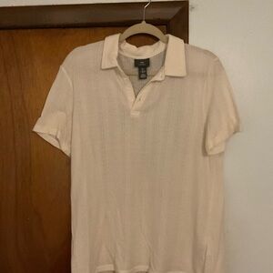 H&M Men's Off-White Polo Shirt